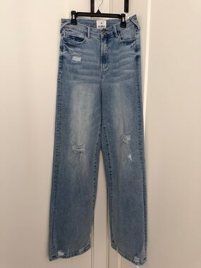 Serra by Joe Rucker Light Blue Wide Leg Distressed Jeans